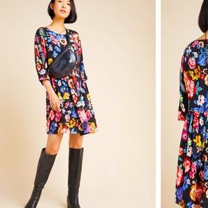 Anthropologie Maeve Magnolia Babydoll Tunic Dress Size S.